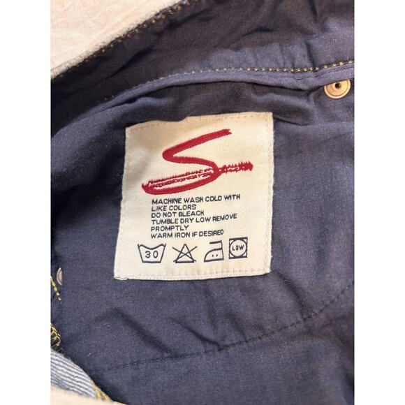 Seven 7 Relaxed Distressed Blue Denim Jeans Men's Size 32 Destroyed Western - Picture 9 of 12